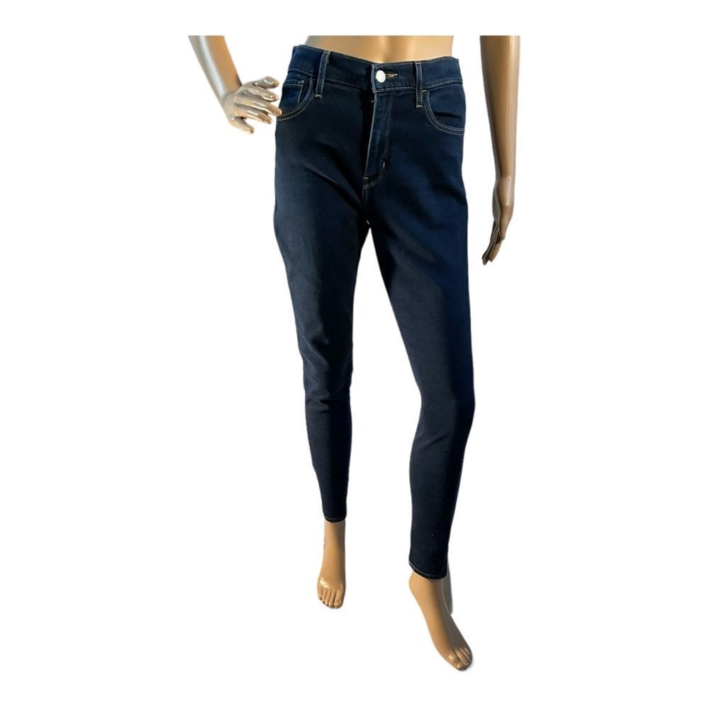 Levi Strauss 720 High Rise Super Skinny Crop Jeans Women's Size 29 Dark Blue